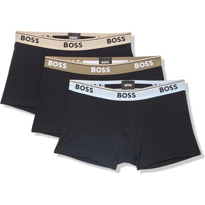 BOSS Men’s 3-pack Multi Color Bold Logo Trunks(Northern Blue/High Rise/Black)