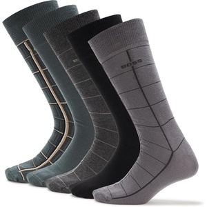 BOSS Men’s 4-pack Sold Cotton Socks Gift Set(Grey Zone  Black)