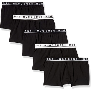 BOSS Men’s 5-pack Bold Logo Trunks(Black Tar)