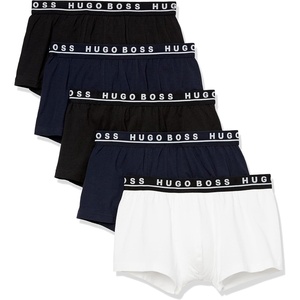 BOSS Men’s 5-pack Bold Logo Trunks(Black/Marine/Chalk)