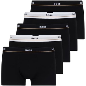BOSS Men’s 5-pack Bold Logo Trunks(Dark Soil Black)