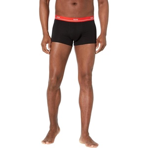 BOSS Men’s 5-pack Bold Logo Trunks(Solid Black / Bright Cherry  Solid Black / Orange Peel  Solid Black / Pineapple  Solid Black / Mosiac Blue  Solid Black / Emerald Green)