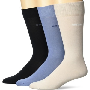 BOSS Men’s 5-pack Solid Cotton Socks(Black Currant  Light Pistachio  Green Spinach  Light Blue Berry)