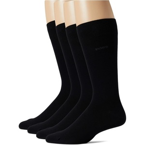 BOSS Men’s 5-pack Solid Cotton Socks(Coal/Coal/Coal/Coal/Coal)