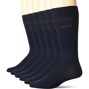 BOSS Men’s 5-pack Solid Cotton Socks(Oxford Blue)