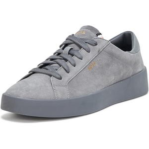 BOSS Men’s Belwar Smooth Leather Low Top Sneaker(Fossil Grey)
