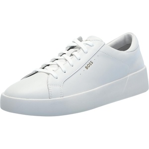 BOSS Men’s Belwar Smooth Leather Low Top Sneaker(Lychee White)