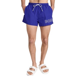 BOSS Men’s Big Logo Swim Trunk(Blue Aegean)