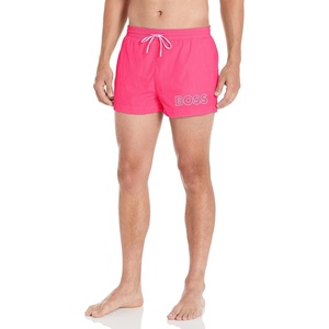 BOSS Men’s Big Logo Swim Trunk(Bright Magenta)