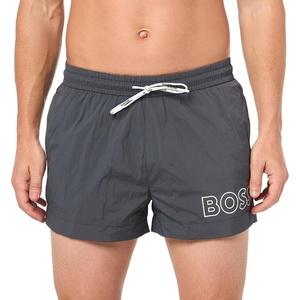 BOSS Men’s Big Logo Swim Trunk(Lava Smoke)