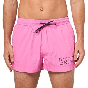 BOSS Men’s Big Logo Swim Trunk(Neon Pink)