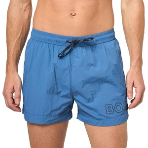 BOSS Men’s Big Logo Swim Trunk(Whale Blue)