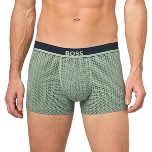 BOSS Men’s Bold Logo 365 Cotton Stretch Trunk Underwear(Green Bay)