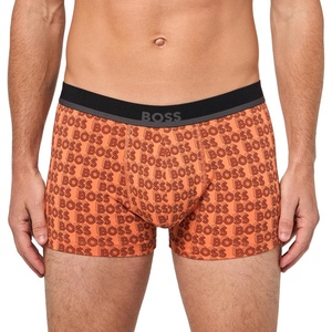 BOSS Men’s Bold Logo 365 Cotton Stretch Trunk Underwear(Polished Orange Floral)