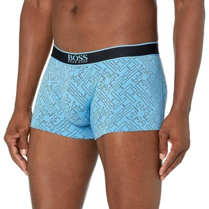 BOSS Men’s Bold Logo Patterned Trunk(Iceberg Blue)