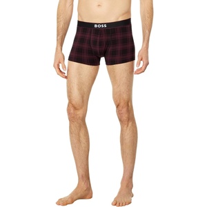 BOSS Men’s Bold Logo Patterned Trunk(Jet Black/Raisin)