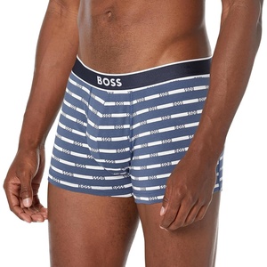BOSS Men’s Bold Logo Patterned Trunk(Spruce Blue)