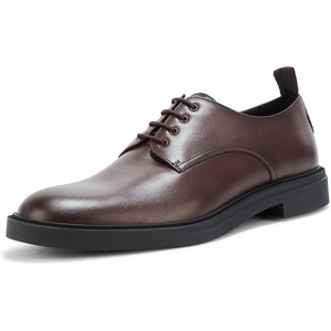 BOSS Men’s Calev Derby Leather Dress Shoe(Cappuccino Brown)