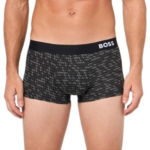 BOSS Men’s Camouflage Design Trunks(Abstract Black Camo)