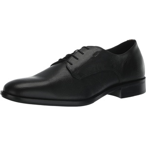 BOSS Men’s Colby Grain Leather Derby Shoe(Stormy Black)