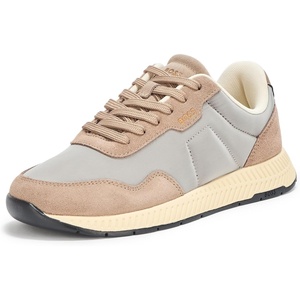 BOSS Mens Essential Low Profile Sneaker(Grey/Teak)