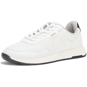 BOSS Mens Essential Low Profile Sneaker(White Bone)