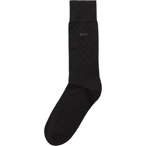 BOSS Men’s George Mercerized Cotton Pin Dot Dress Sock(Black)
