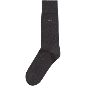 BOSS Men’s George Mercerized Cotton Pin Dot Dress Sock(Charcoal)