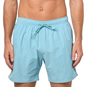 BOSS Men’s Iconic Stripe Swim Trunks(Arctic Blue)