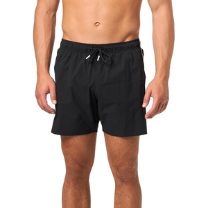 BOSS Men’s Iconic Stripe Swim Trunks(Black Thunder)