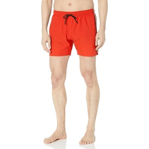 BOSS Men’s Iconic Stripe Swim Trunks(Orange.com)