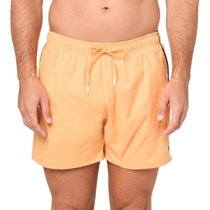 BOSS Men’s Iconic Stripe Swim Trunks(Peach Pitt)