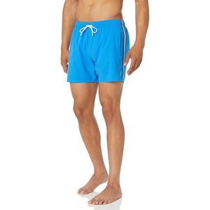 BOSS Men’s Iconic Stripe Swim Trunks(Pitstop Blue)