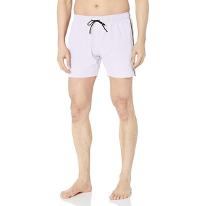 BOSS Men’s Iconic Stripe Swim Trunks(Salt)