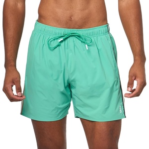 BOSS Men’s Iconic Stripe Swim Trunks(Sea Green)