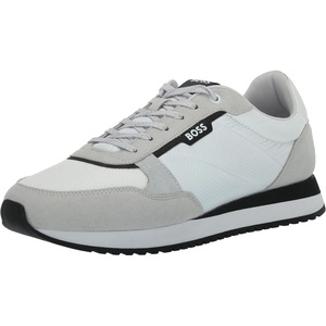 BOSS Men’s Kai Retro Low Profile Sneakers(Blank White/Pebble Grey/Black)