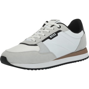 BOSS Men’s Kai Retro Low Profile Sneakers(Stone/White)