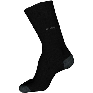 BOSS Men’s Matt Combed Cotton Heel Toe Sock(Black)
