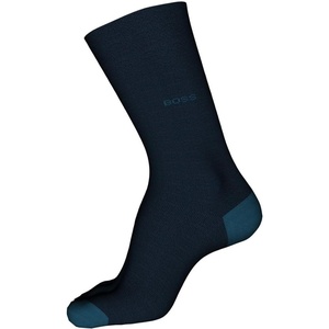 BOSS Men’s Matt Combed Cotton Heel Toe Sock(Navy Blue)