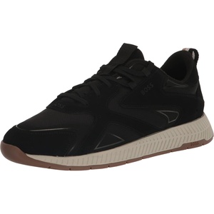 BOSS Men’s Mesh Mix Running Sneakers(Black Coal)