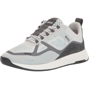 BOSS Men’s Mesh Mix Running Sneakers(Charcoal)