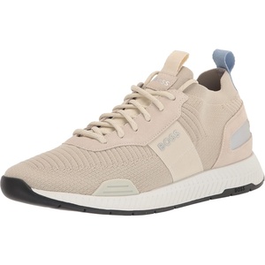 BOSS Men’s Mesh Mix Running Sneakers(Dutch White)