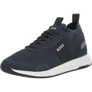 BOSS Men’s Mesh Mix Running Sneakers(Sky Captain Navy)