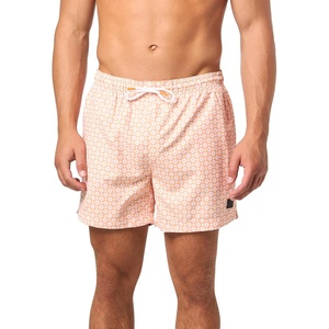 BOSS Men’s Microprint Swim Trunks(Peach Pitt Microprint)