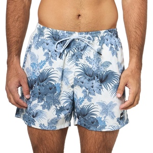 BOSS Men’s Piranha Swim Trunks(Ballad Blue Flower)