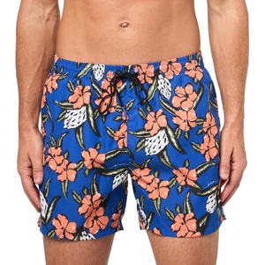BOSS Men’s Piranha Swim Trunks(Cobalt Floral)