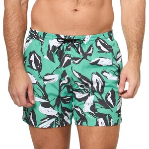 BOSS Men’s Piranha Swim Trunks(Sea Green Flower)