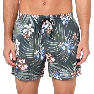 BOSS Men’s Piranha Swim Trunks(Tropical Khaki)