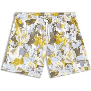 BOSS Men’s Reev Tropical Print Swim Trunks 4.75″(Medium Yellow 726)