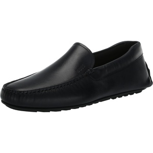 BOSS Men’s Smooth Leather Slip on Drivers(Night Navy)